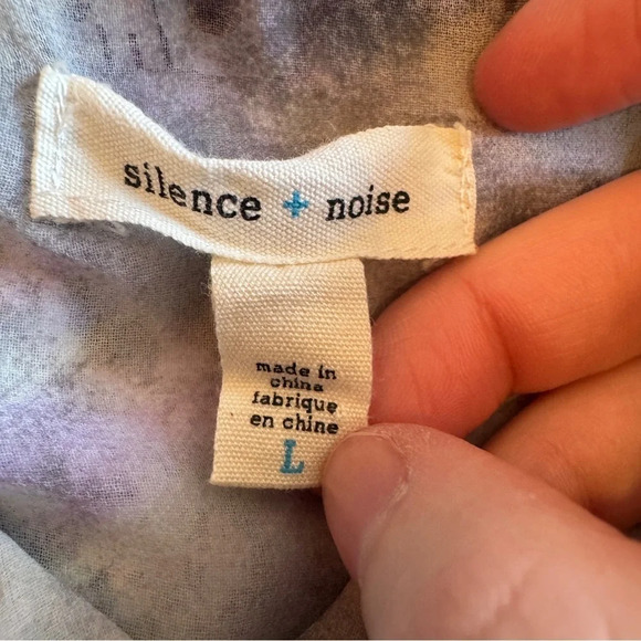 Silence + Noise Urban Outfitters Sheer Tie Dye Pastel High Low Split Hem Blouse - Picture 12 of 15